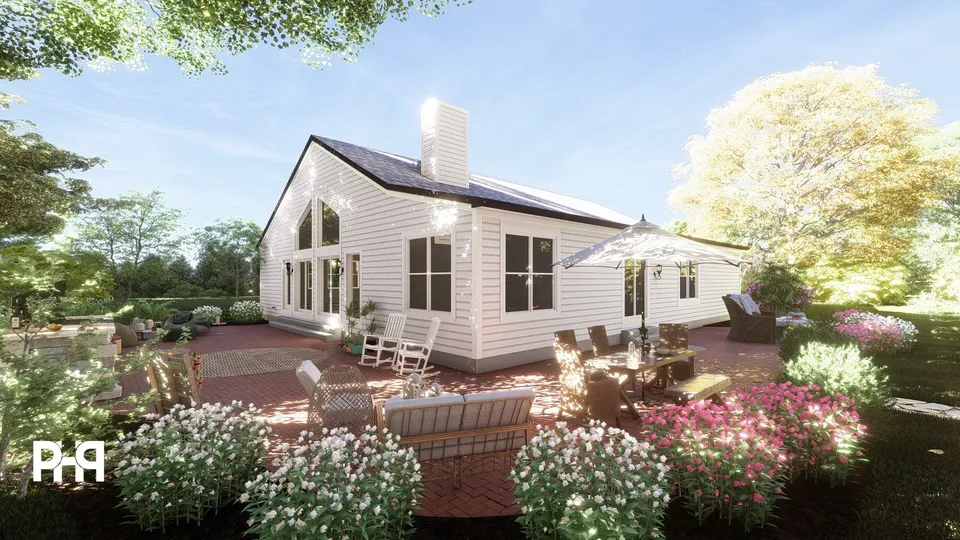 The Cherrywood house plan, exterior view 6